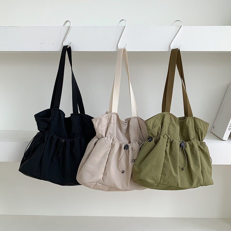 Women's Nylon Drawstring Simple Large Capacity Advanced Women's Shoulder Bag