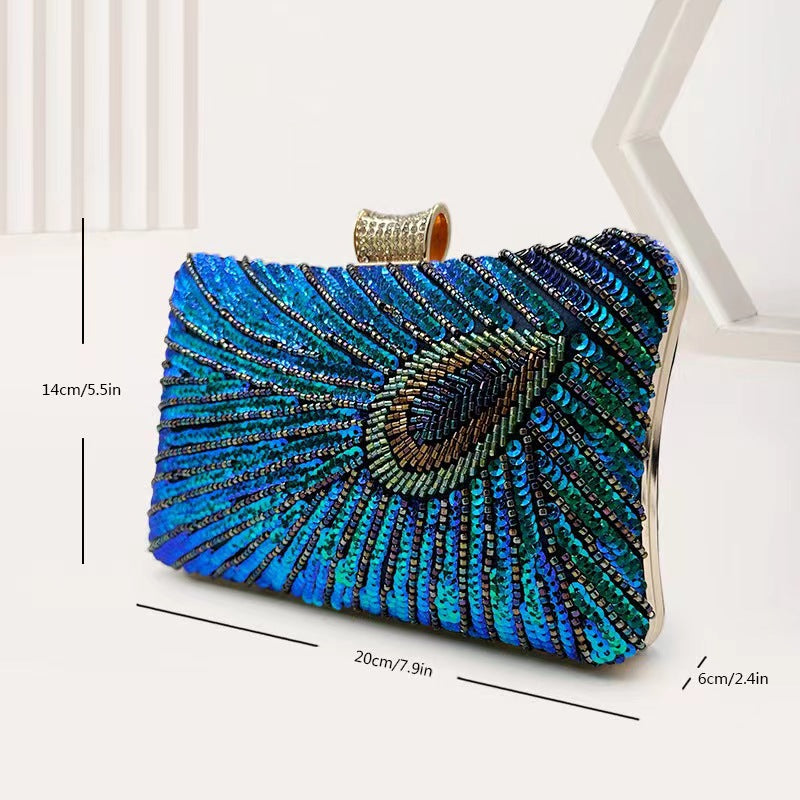 Embroidered Sequined Dress Dinner Cheongsam Perfect Handbags