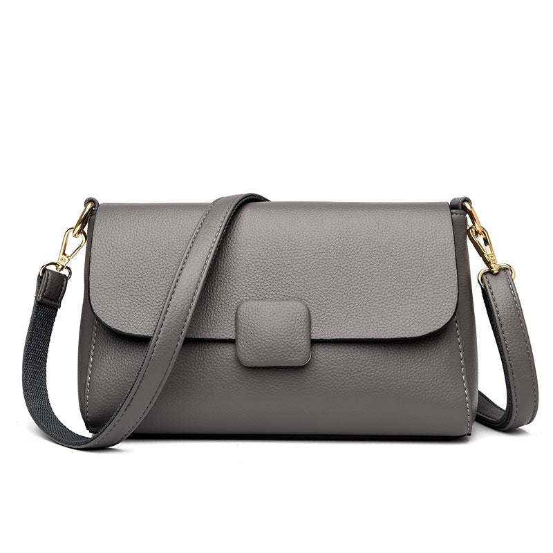 Women's Fashionable High-grade Solid Color Simple Underarm Small Square Bags