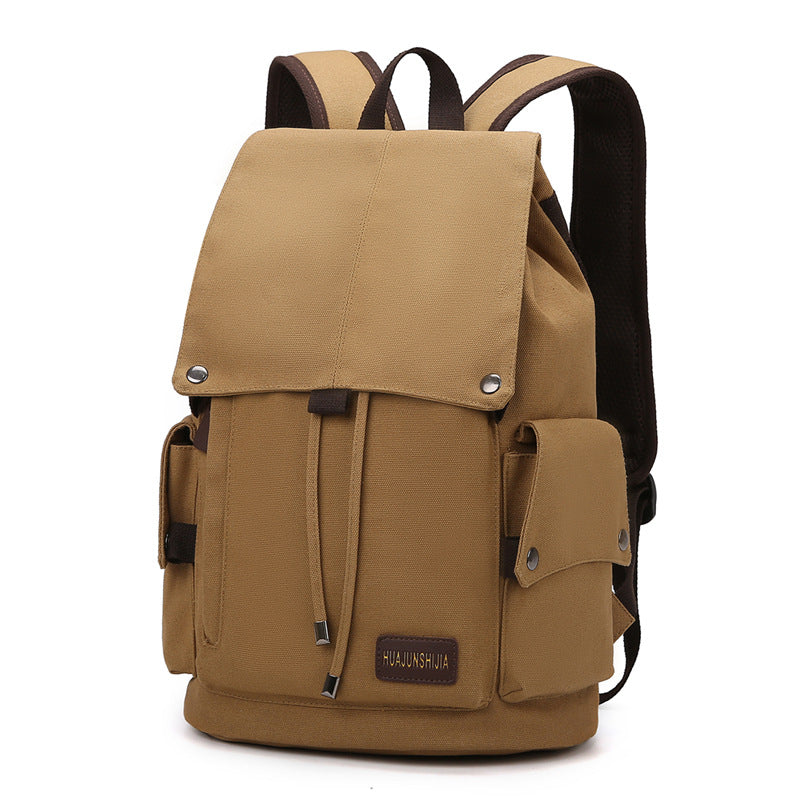 Men's Capacity High-grade Simple Solid Color Early Backpacks
