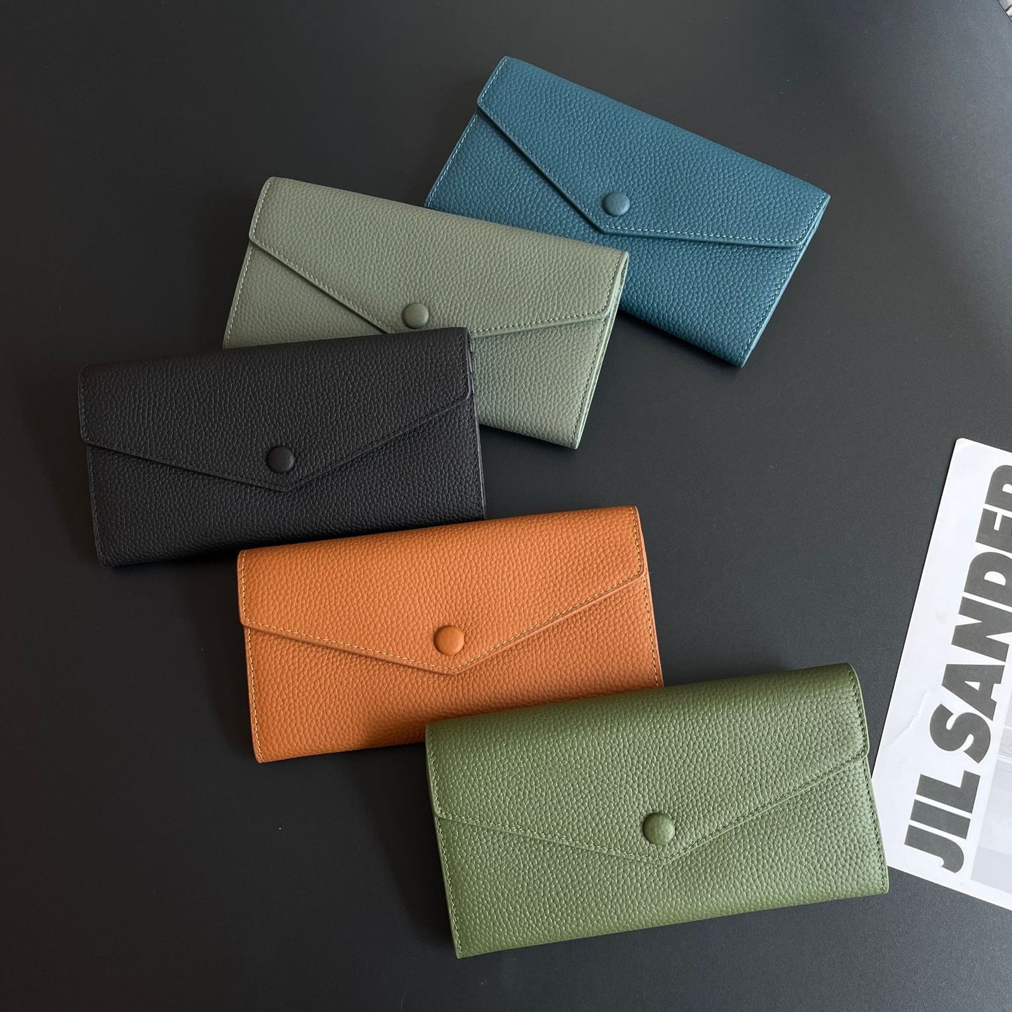 Women's Cowhide Long Large Capacity Genuine Leather Ladies Wallets