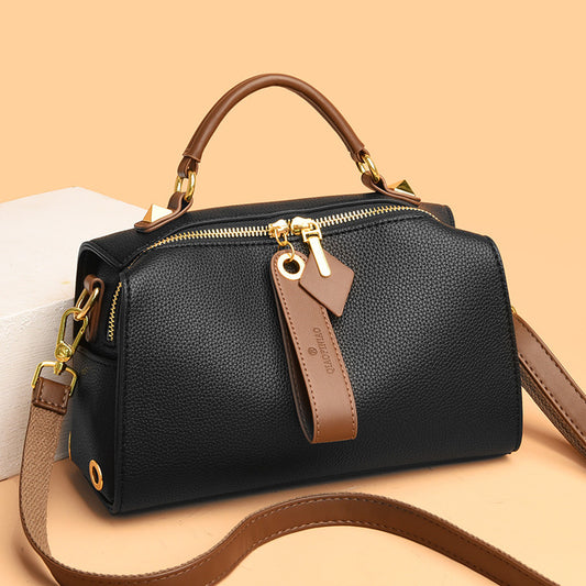 Women's Pillow Genuine Leather Fashion Popular Strap Crossbody Bags