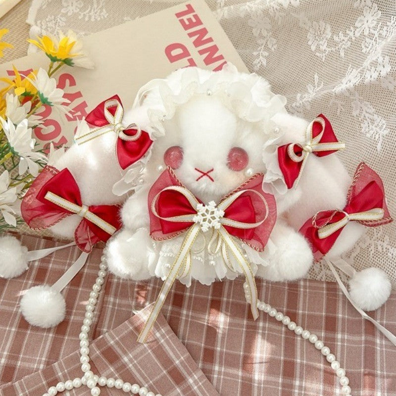 Series Doll Rabbit Pattern Handmade Bow Women's Messenger Bag