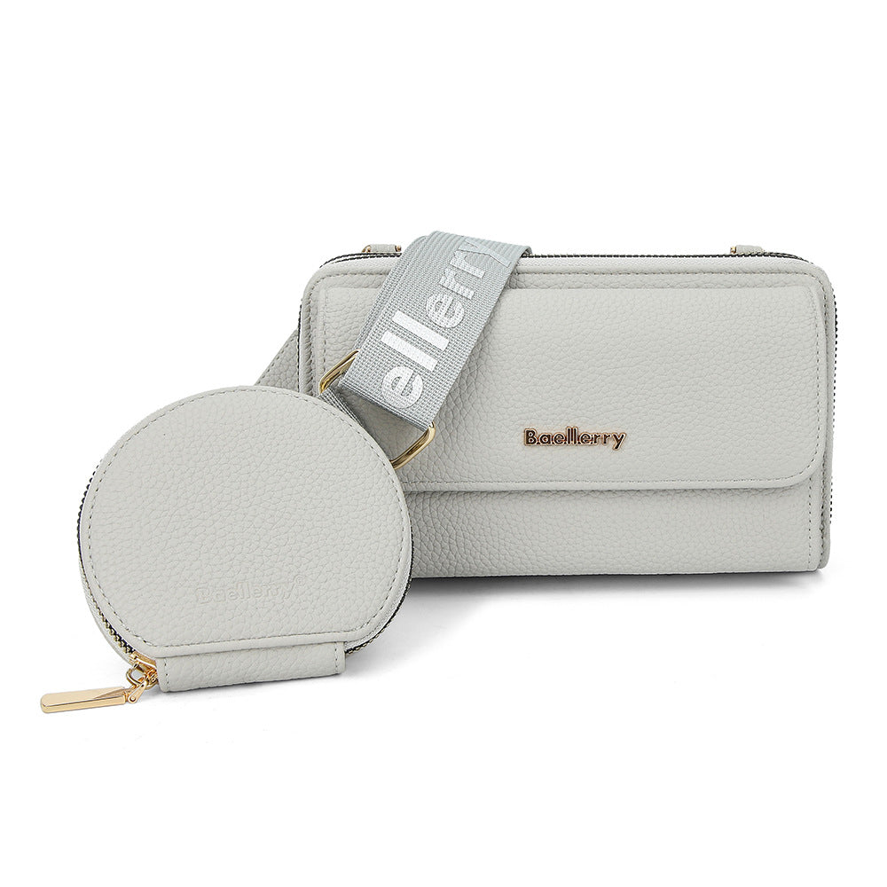 Women's Fashion Litchi Pattern Letter One Combination Bags