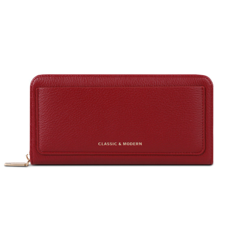 Women's Simple Large Capacity Multiple Slots Long Fashion Portable Ladies Wallet