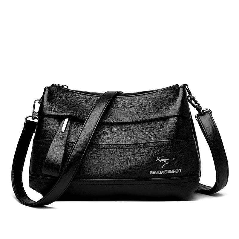 Women's Leather Mother Fashion Stitching Large Capacity Crossbody Bags