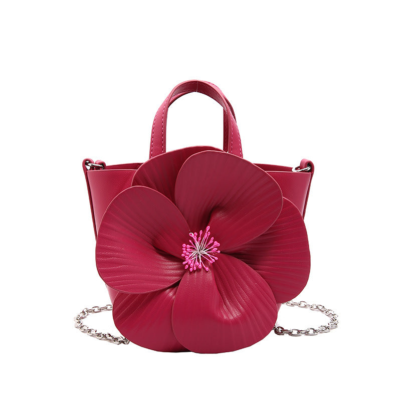 Women's Cute High-grade Three-dimensional Flower Hand-held Banquet Handbags