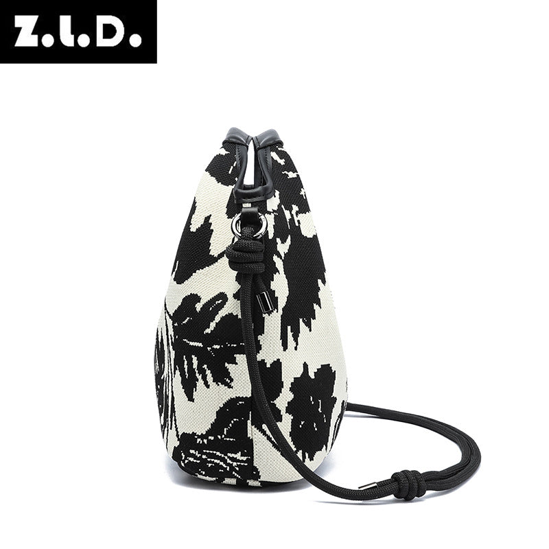 Women's Classic Comfortable Slouchy Fashionable Flower Shoulder Bags