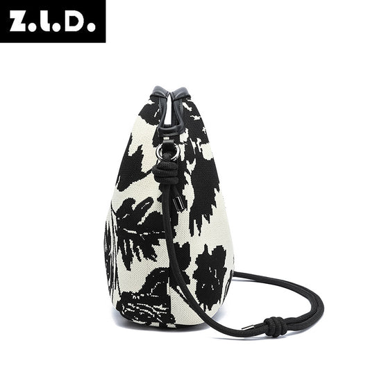 Women's Classic Comfortable Slouchy Fashionable Flower Shoulder Bags