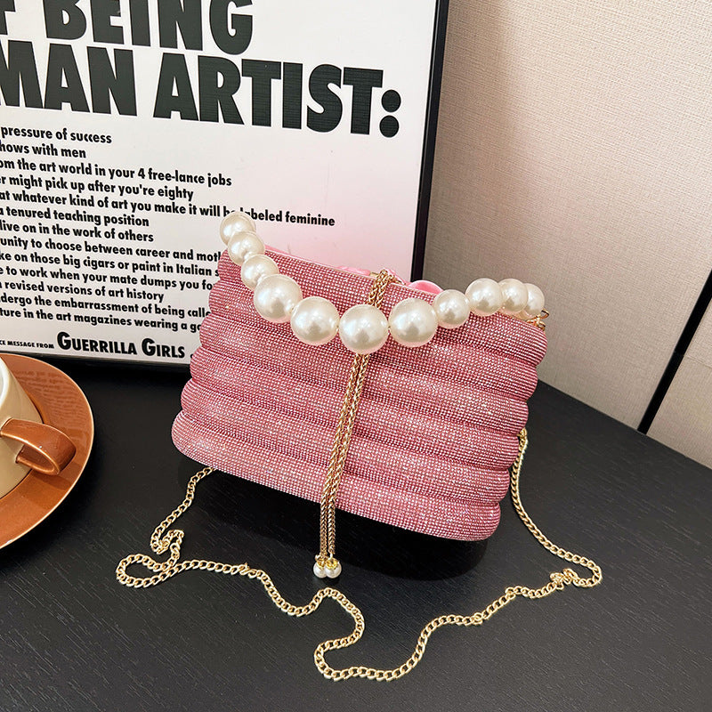 Design Full Diamond Shiny Inflexible Fairy Shoulder Bags