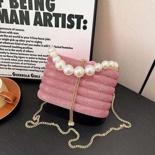 Design Full Diamond Shiny Inflexible Fairy Shoulder Bags