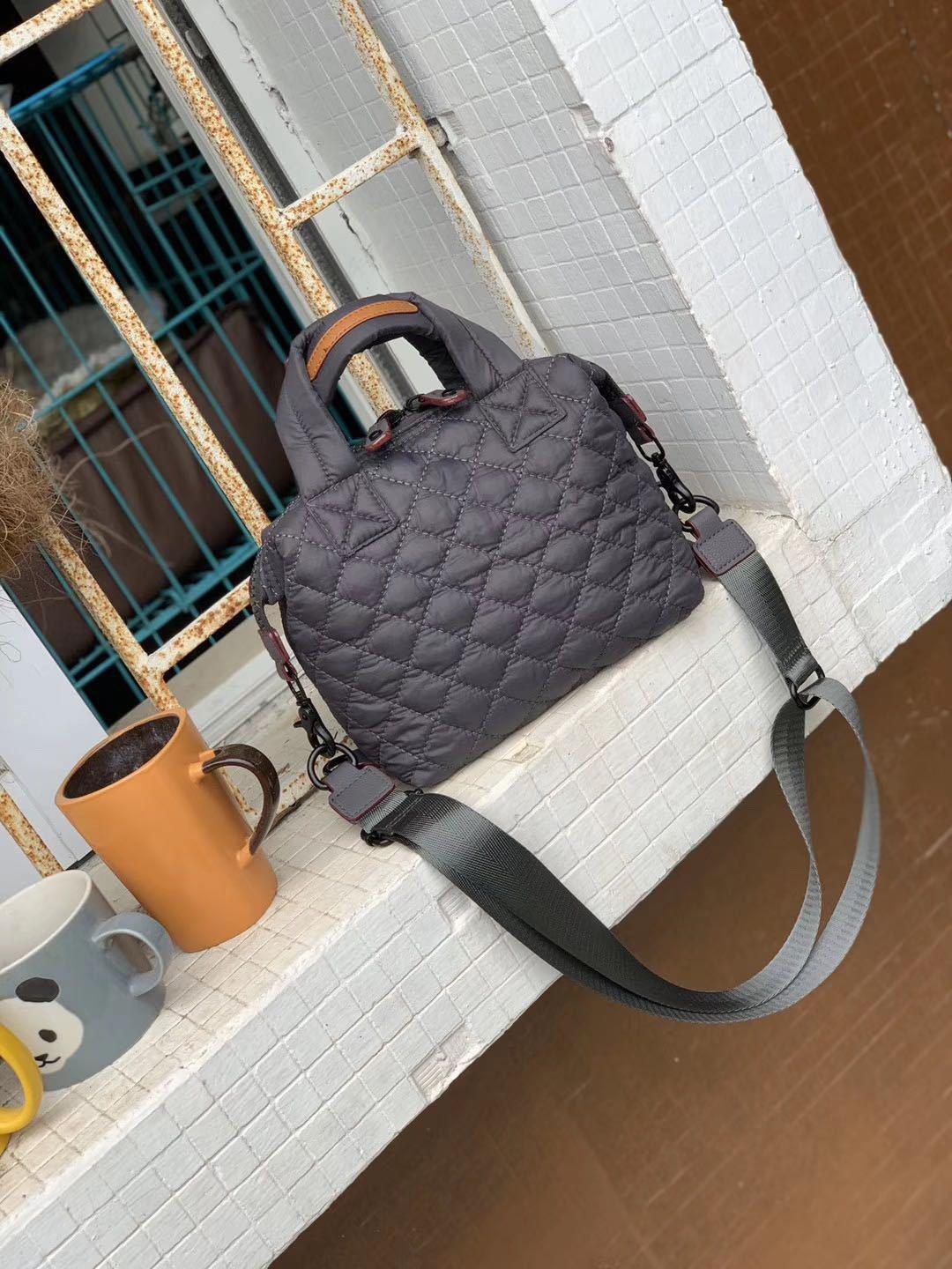 Korean Style Space Cotton Textured Nylon Crossbody Bags