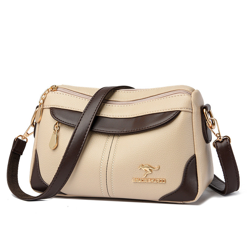 Women's Beautiful Unique Stitching Soft Leather Crossbody Bags