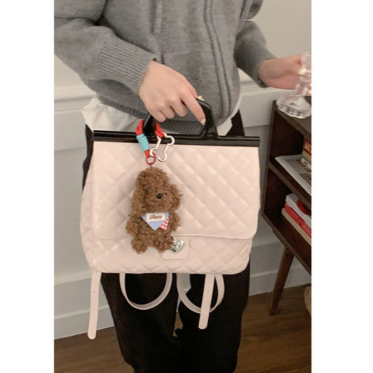 Women's Classic Style Large Capacity Rhombus Portable Backpacks