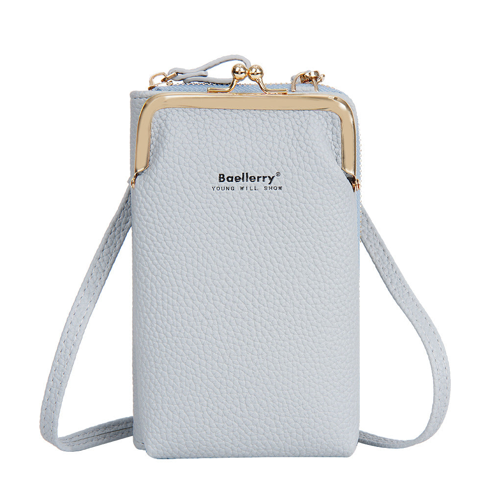 Women's Korean Style Fashion Mid-length Zipper Vertical Bags