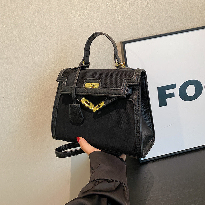 Women's Kelly Portable Underarm Solid Color Texture Lock