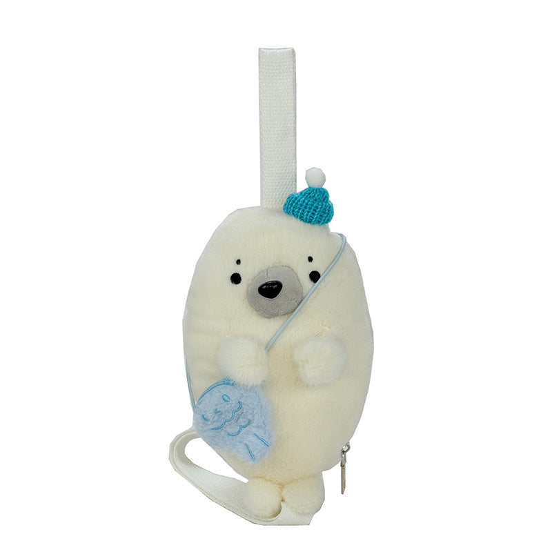 Women's Winter Seal Plush Toy Doll Bags