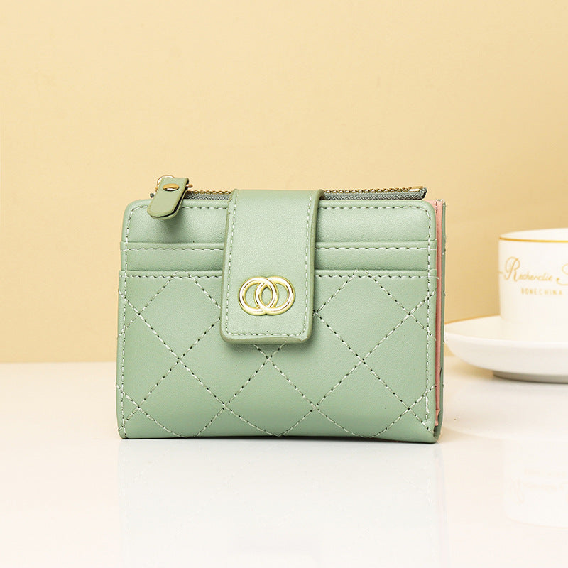 Women's Classic Style Embroidery Thread Short Ladies Wallet