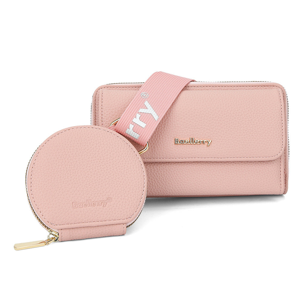 Women's Fashion Litchi Pattern Letter One Combination Bags