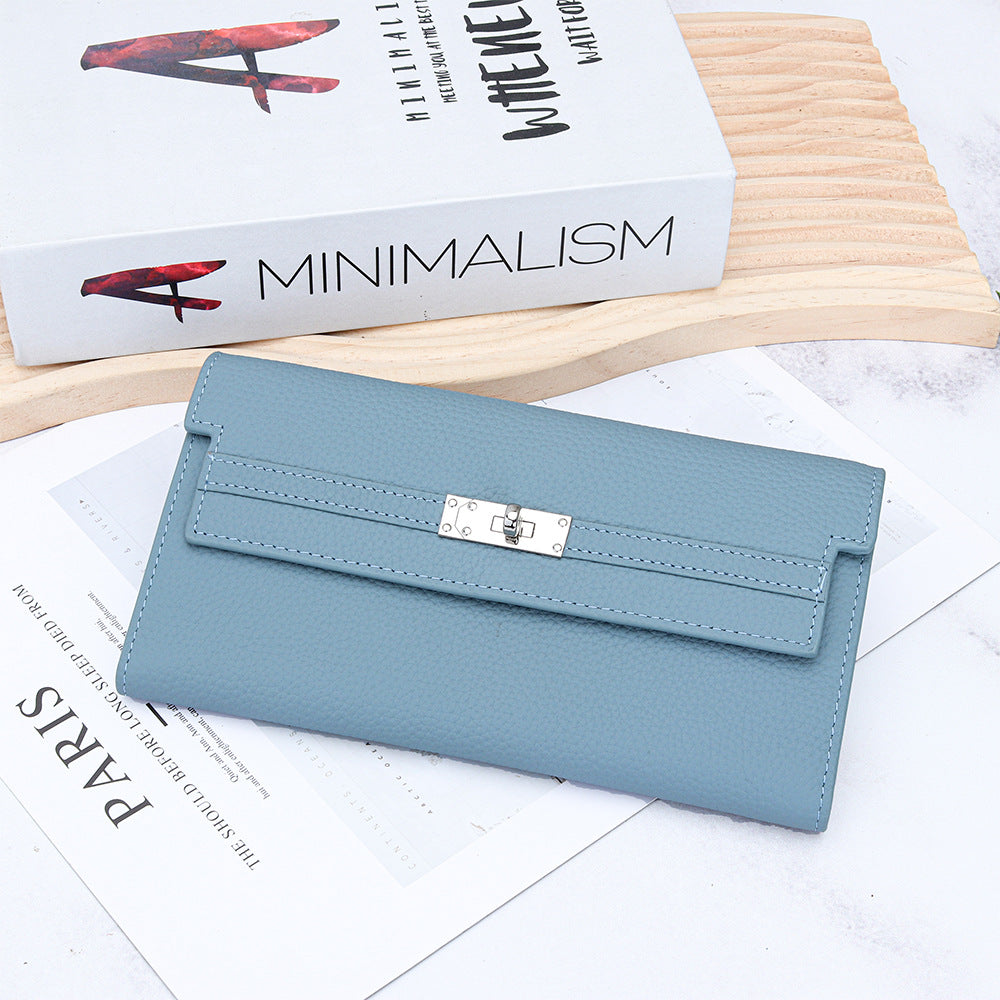 Women's Long Genuine Leather Fashion Kelly Money First Layer Ladies Wallet
