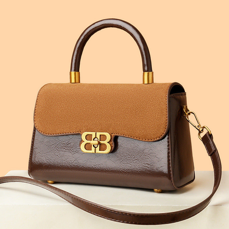 Women's Retro Suede Fashion Portable Trendy Leopard Shoulder Bags
