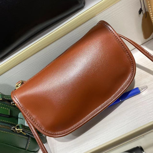 Women's Tanning Leather Minority Simple Zipper Little Crossbody Bags