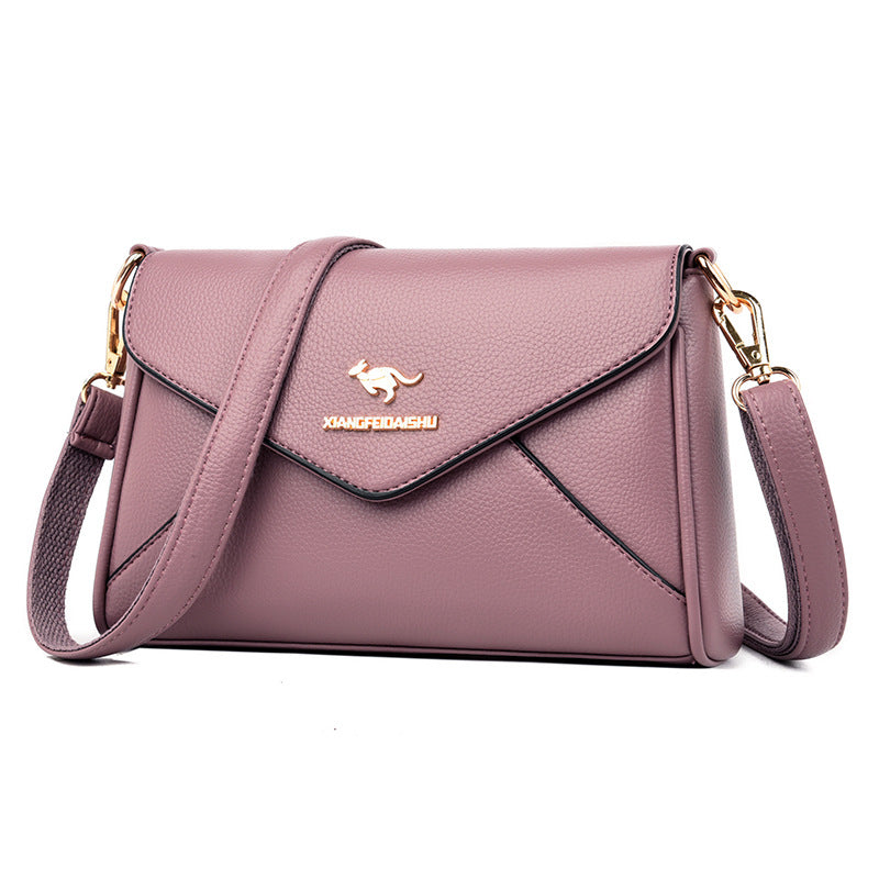 Women's Fashionable Stitching Soft Leather Mom Crossbody Bags