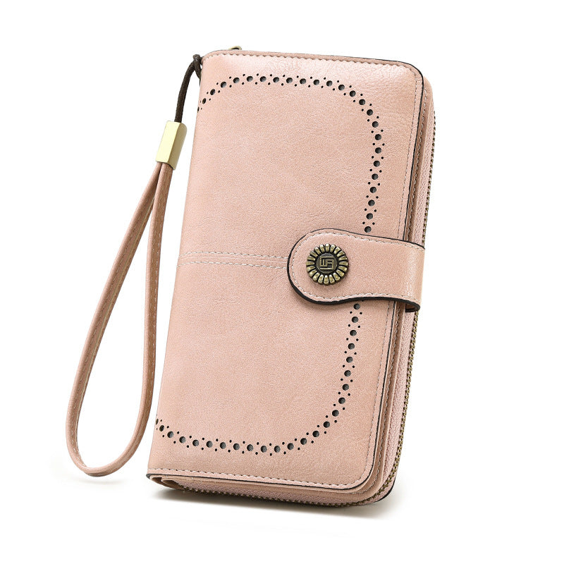 Women's Fashion Zipper Large Capacity Long Handbags