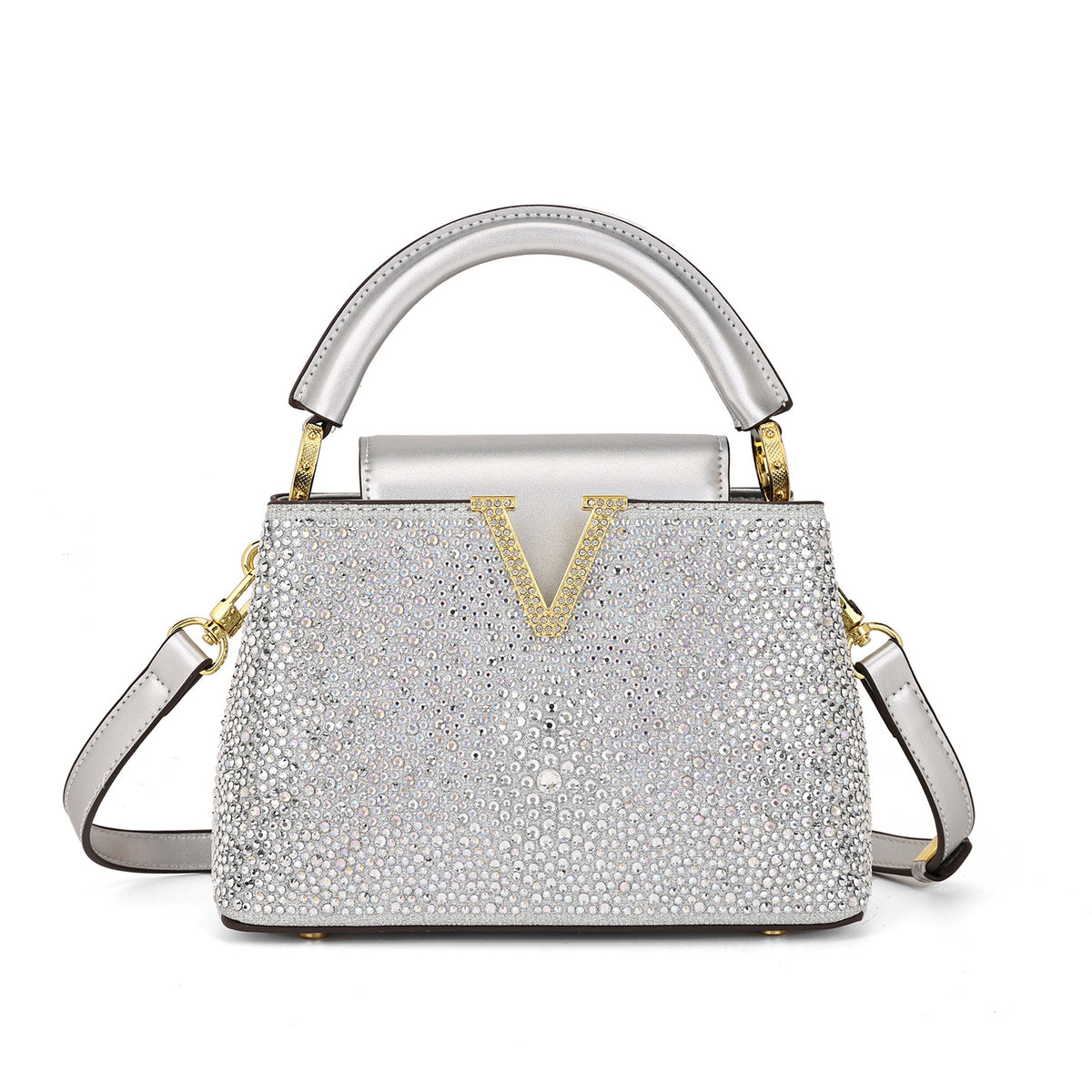 Women's Diamonds Fashionable Rhinestone Dinner Rose Red Women's Handbag