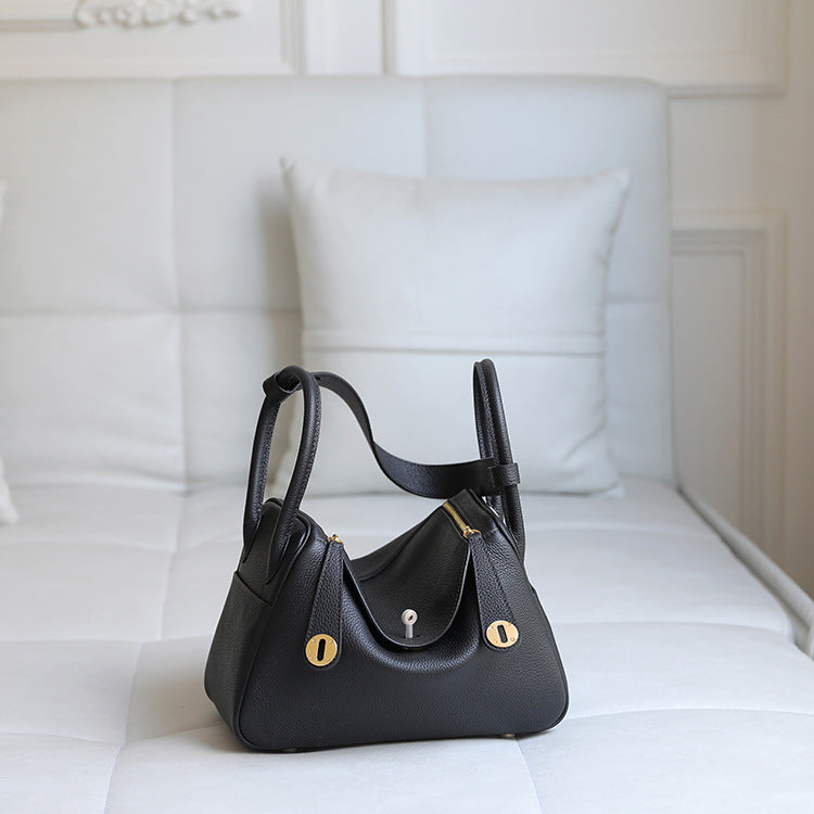 Lindy Genuine Cattlehide Leather Surface High Hand Crossbody Bags