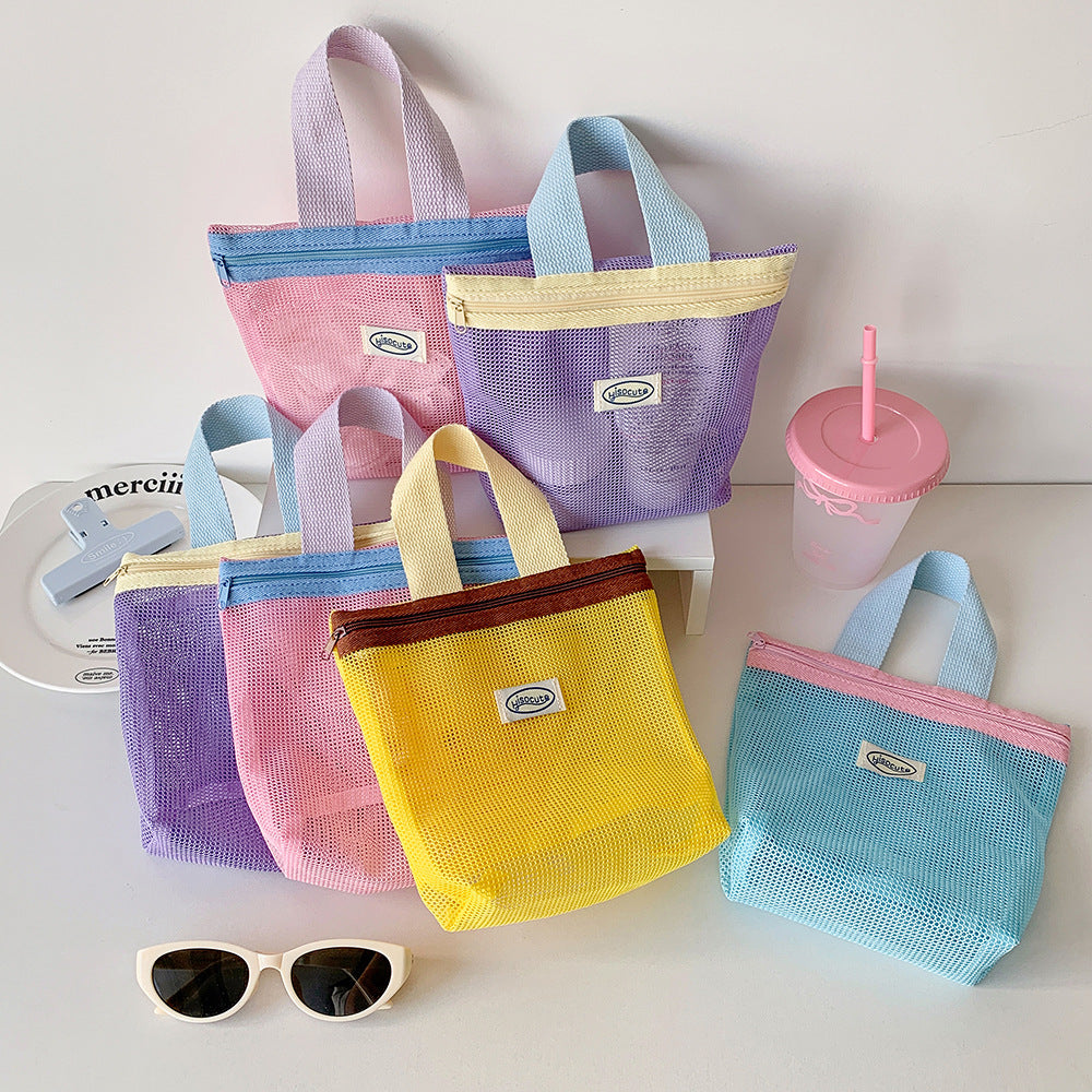 Dopamine Mesh Storage Portable Sunglasses Buggy Wash Women's Handbag