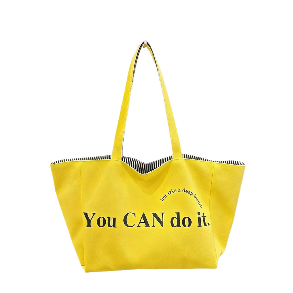 Capacity Totes Positive Negative Double-sided Striped Handbags