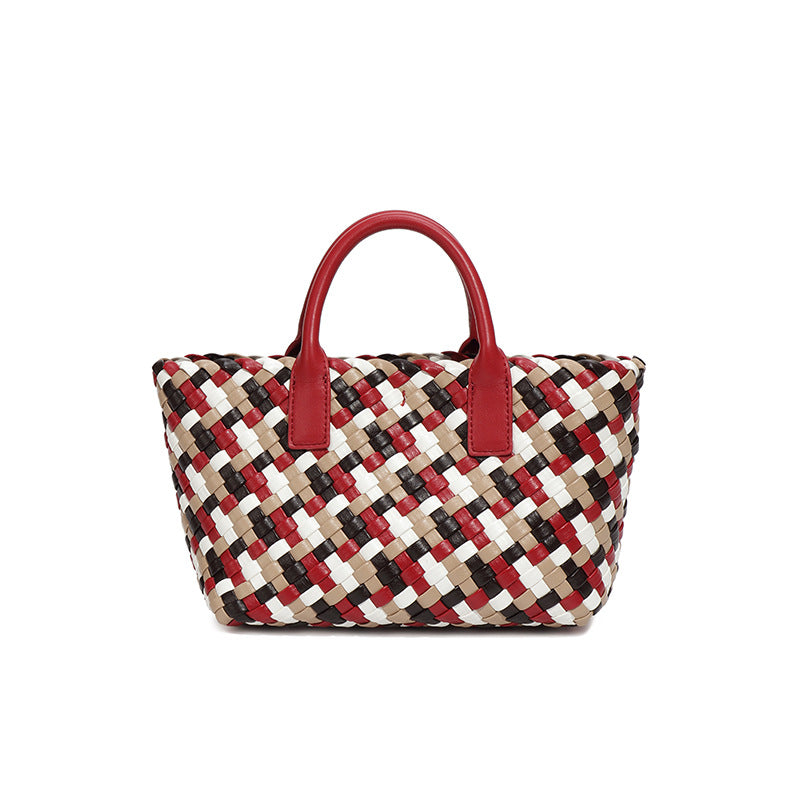 Women's Contrast Color Fashion Trend Hand-woven High-grade Bags