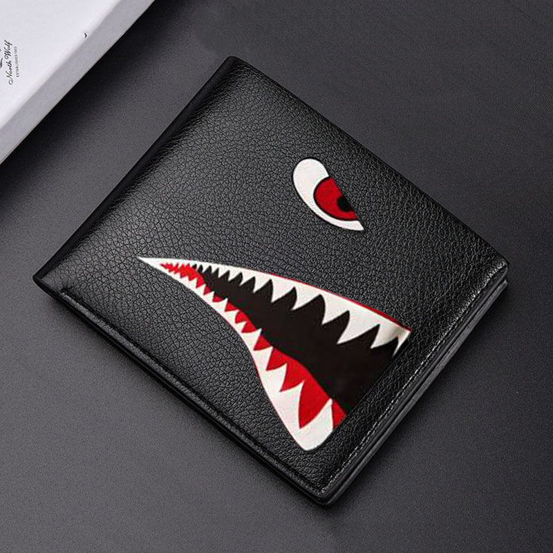 Men's Short Change Two-fold Personality Creative Fashion Card Holder