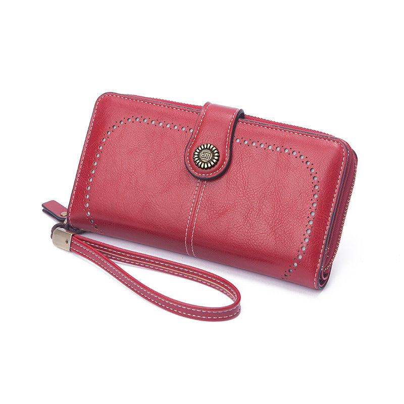 Women's Fashion Zipper Large Capacity Long Handbags
