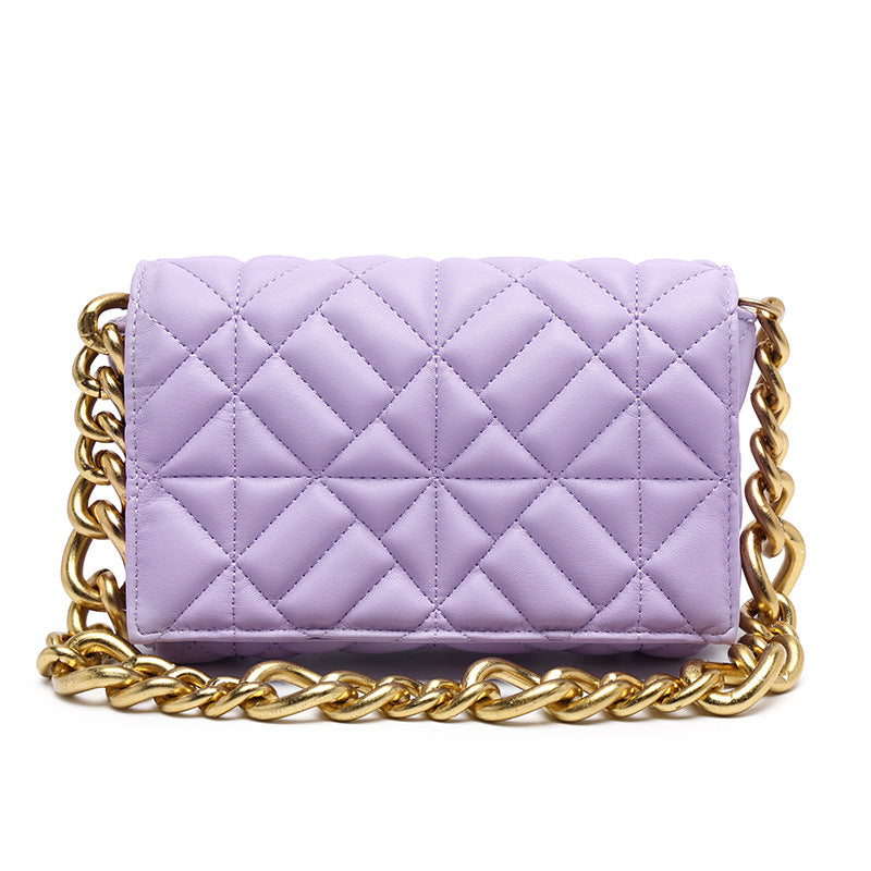 Women's Fashion Classic Style Thick Chain Embroidered Shoulder Bags