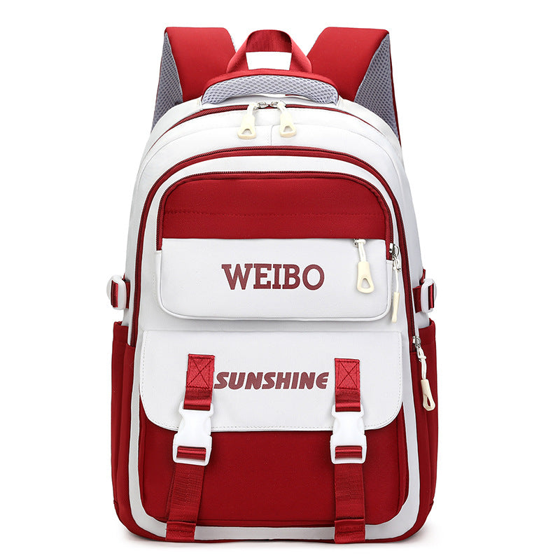 National Fashion Junior High Simple Trendy Large Middle School Students' Schoolbags