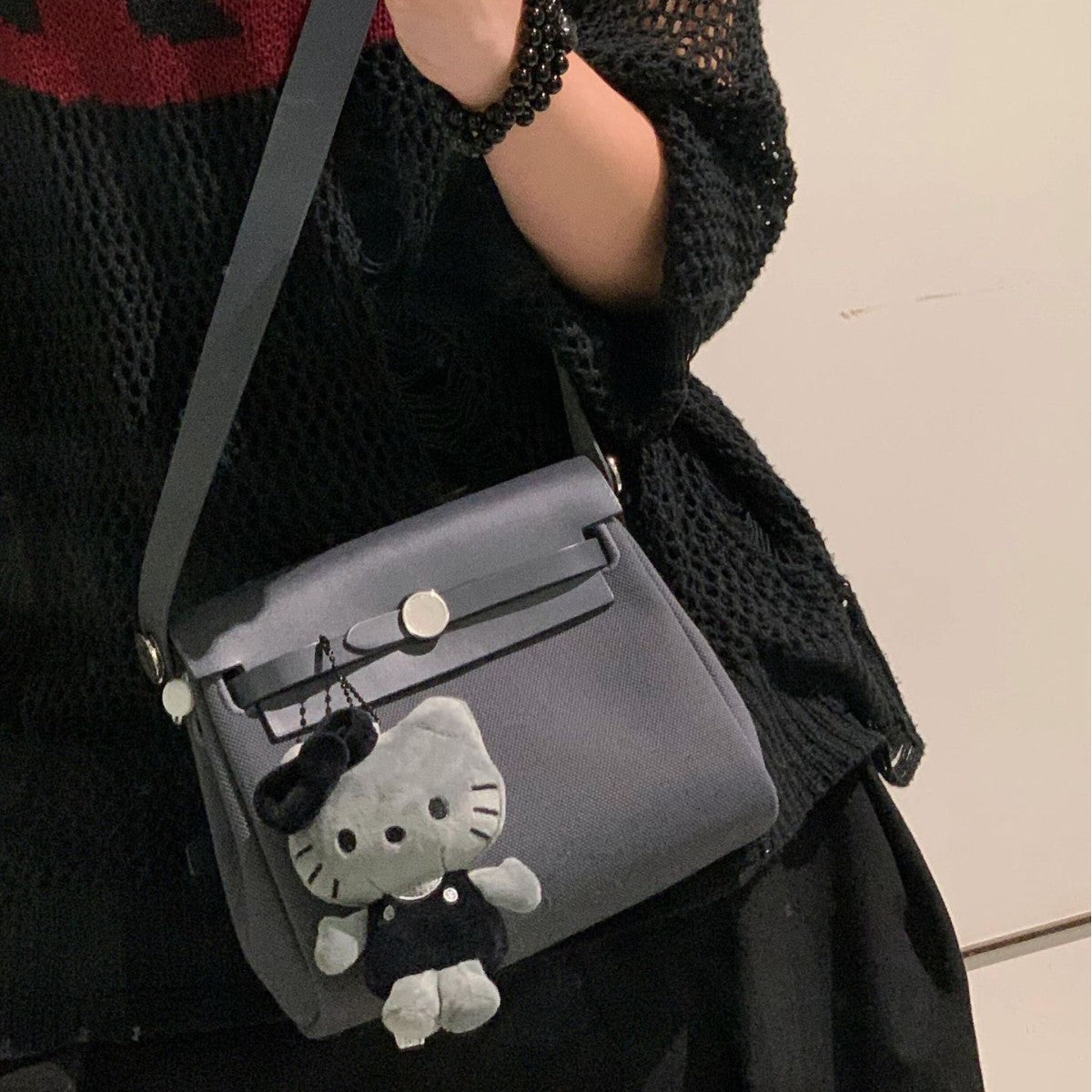 Classic High-grade Canvas Leather Kelly Fashion Bags