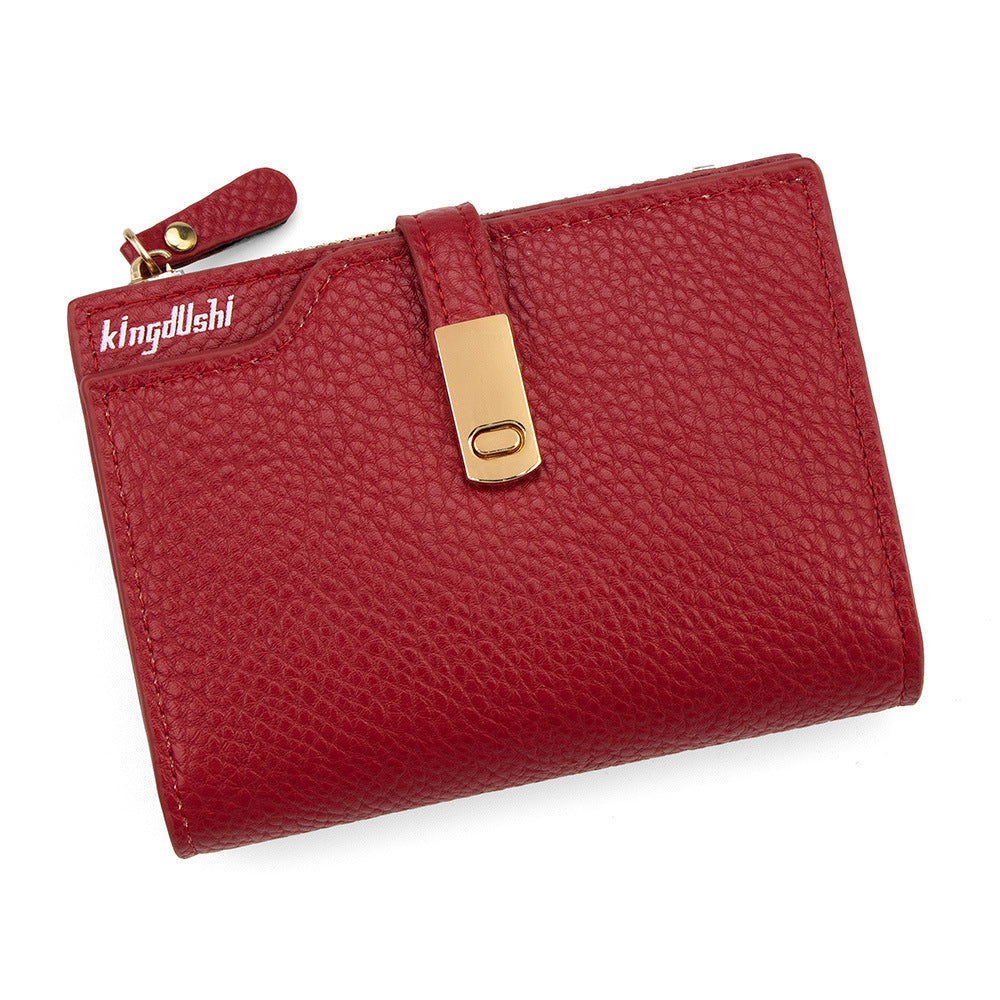 Women's Short Fashion High Sense Clutch Zipper Ladies Wallet