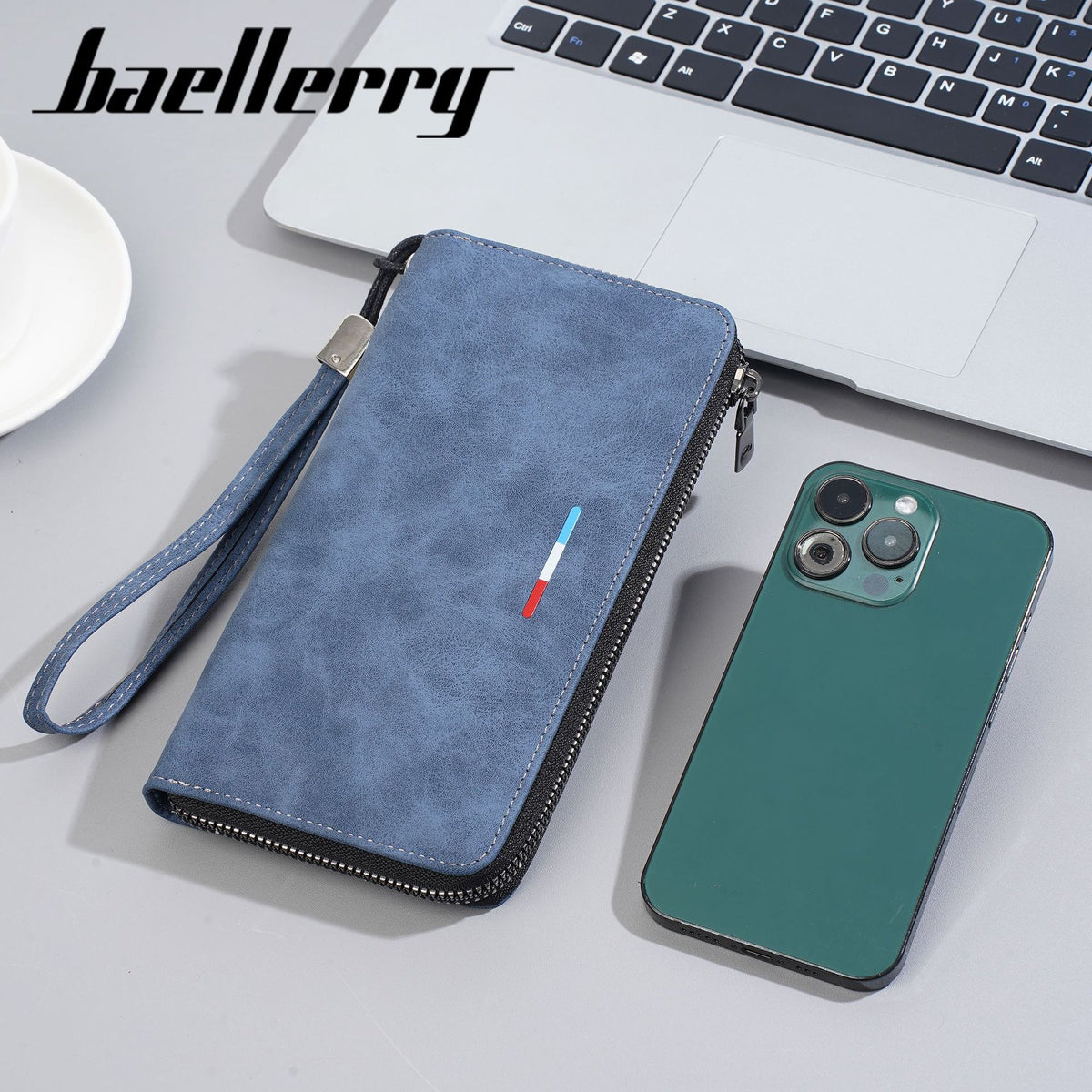 Men's Large Capacity High Sense Business Soft Flexible Leather Vintage Zipper Men's Wallet