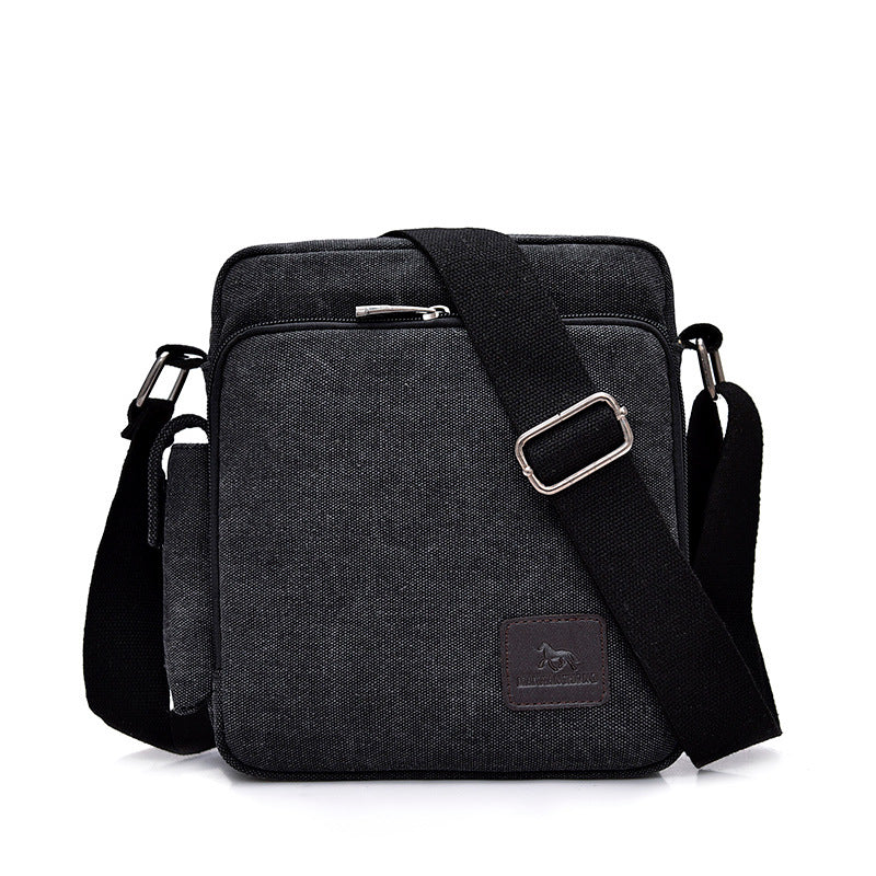 Men's Retro Vertical Horizontal Canvas Business Men's Shoulder Bags