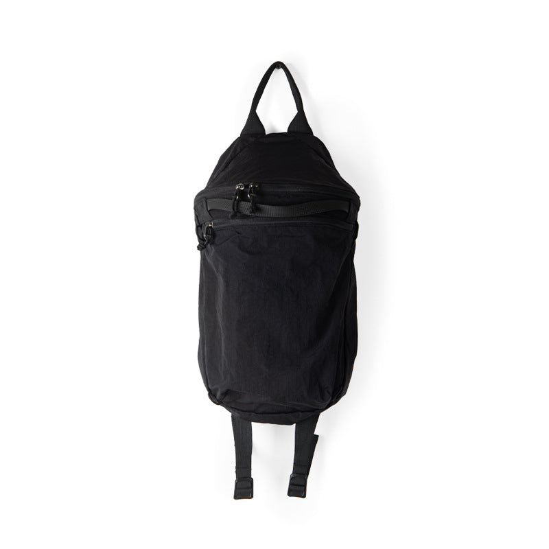 Nylon Cloth Waterproof Rucksack Simple Large Capacity Pleated Backpacks