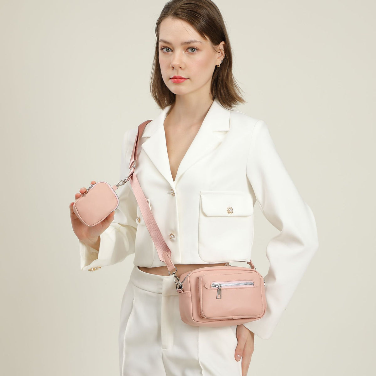 Women's Simple Fashion Large Capacity Solid Color Purses