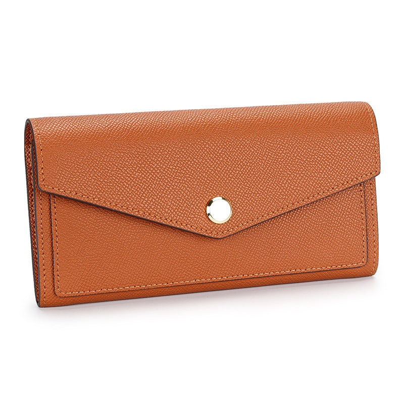 Women's Fashion Long Design Contrast Color Minimalist Clutch Large Handbags