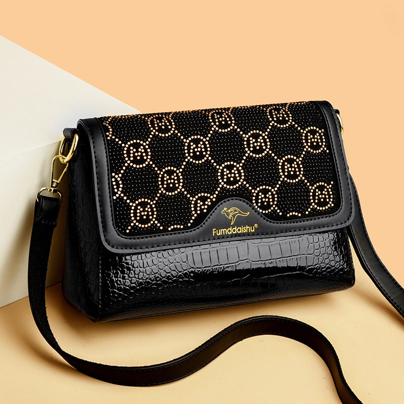 Cool Versatile Durable Women's Fashion Rhinestone Small Square Bags