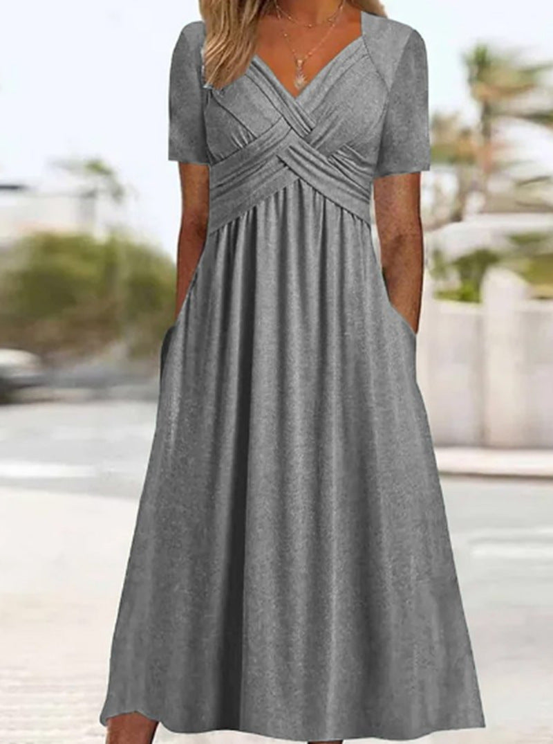 Women's Autumn Solid Color Sleeve Special Dress Dresses