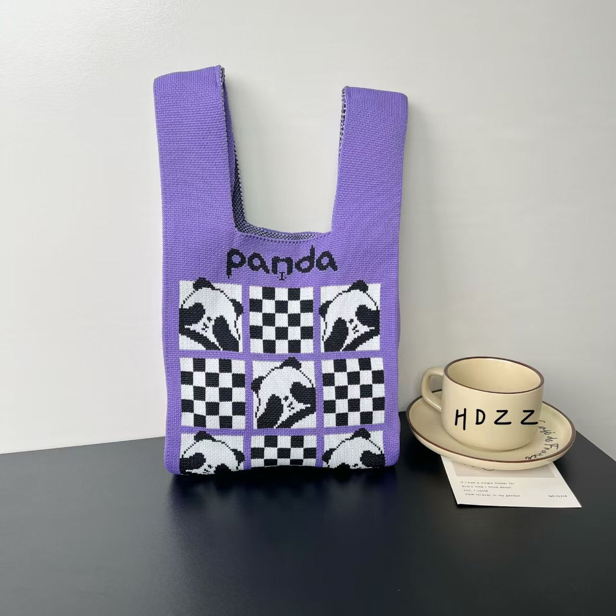 Women's Cute Panda Knitted Gift Niche High-grade Women's Handbag