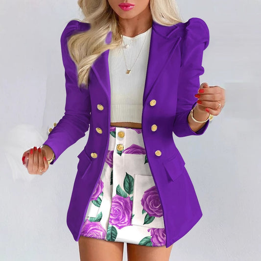 Women's Graceful Elegant Slim Two-piece Set Shorts