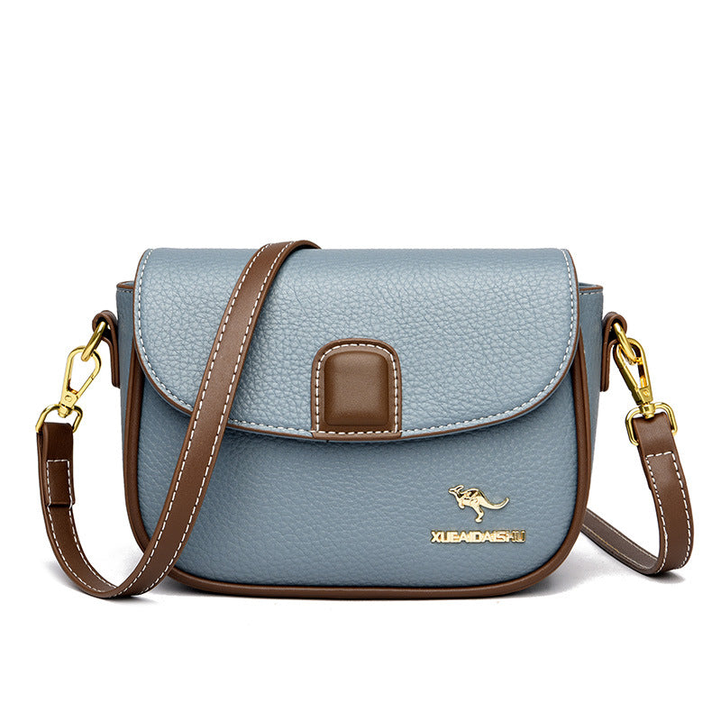 Korean Style Fashion Soft Leather Color Shoulder Bags