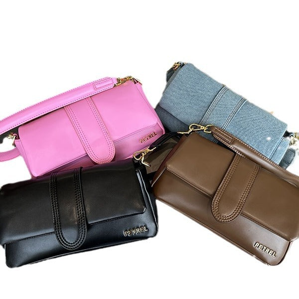 Women's Design High-grade Single Soft Cloud Pillow Small Square Bags